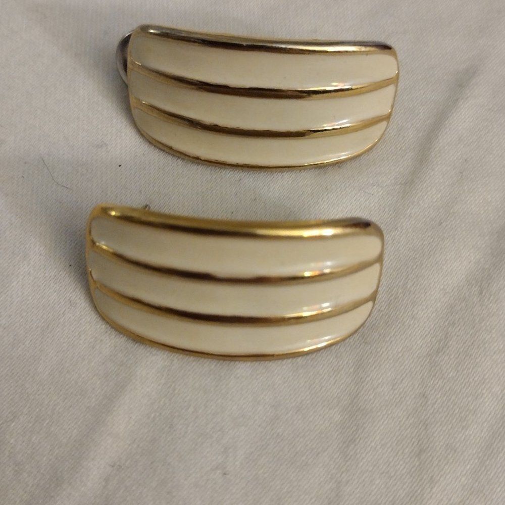 gold white faux hoops striped vintage retro pinup mod antique minimalist costume